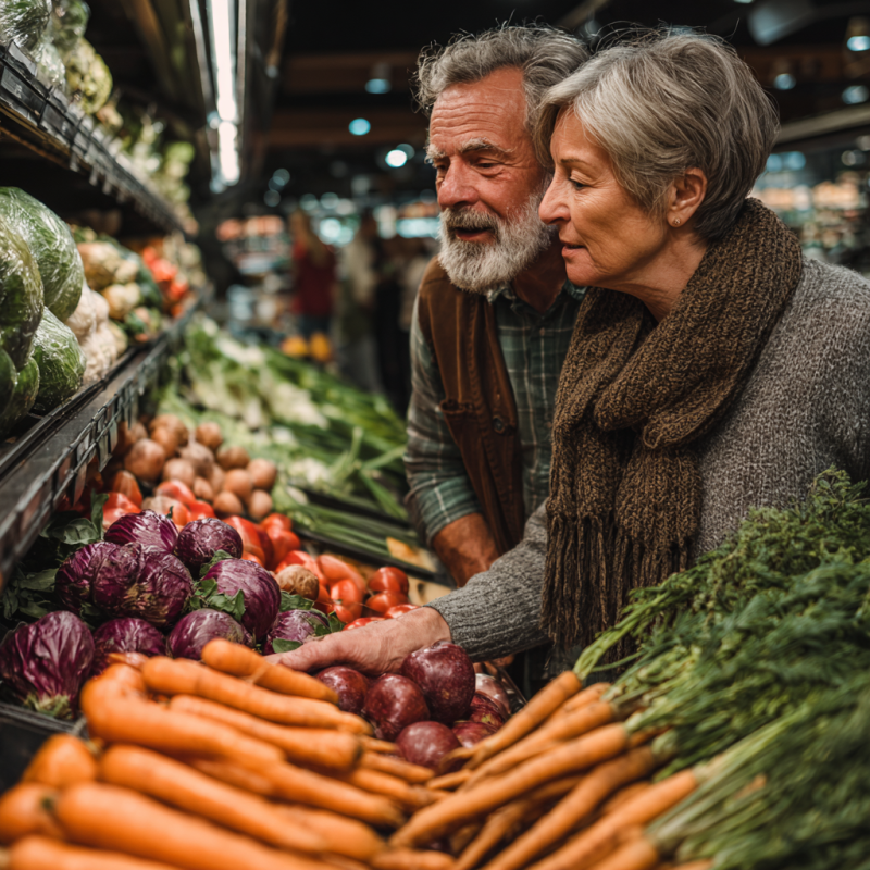 Alimente sănătoase și colorate pentru seniori